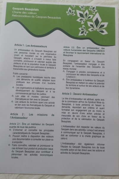 Charte Démarche Geopark Beaujolais